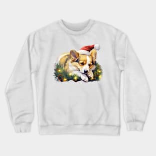 Lazy Corgi Dog at Christmas Crewneck Sweatshirt